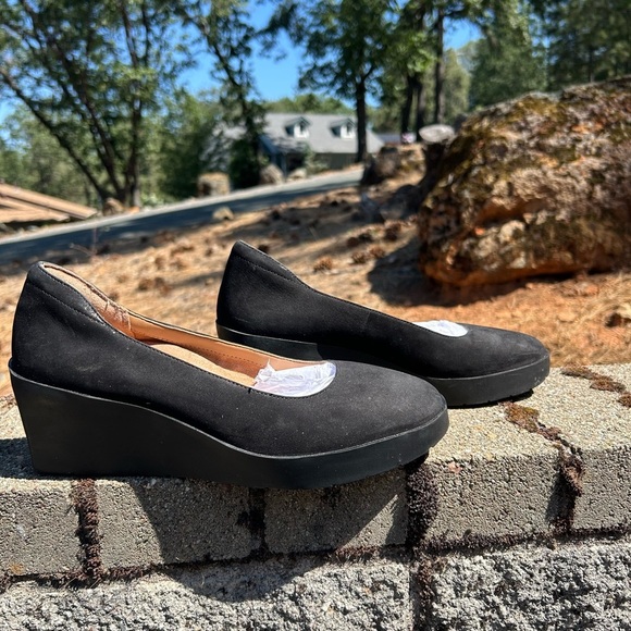 NIB Vionic Sereno Womens Sz 9.5 Black Platform Wedge Suede Pumps (READ) Comfort - Picture 5 of 11